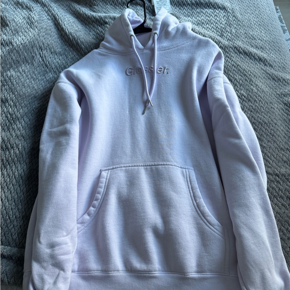 Glossier lavender hoodie